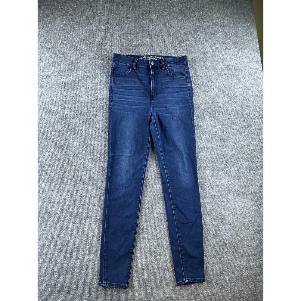 American Eagle Super Stretch X Skinny Jeans Dark Wash High Rise Size 8 Regular
